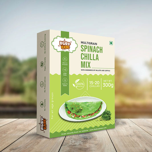 Spinach Chilla Mix for Kids – 100% Natural Multigrain Breakfast (300g)