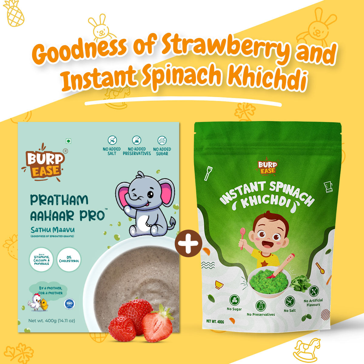 Strawberry and spinach khichdi
