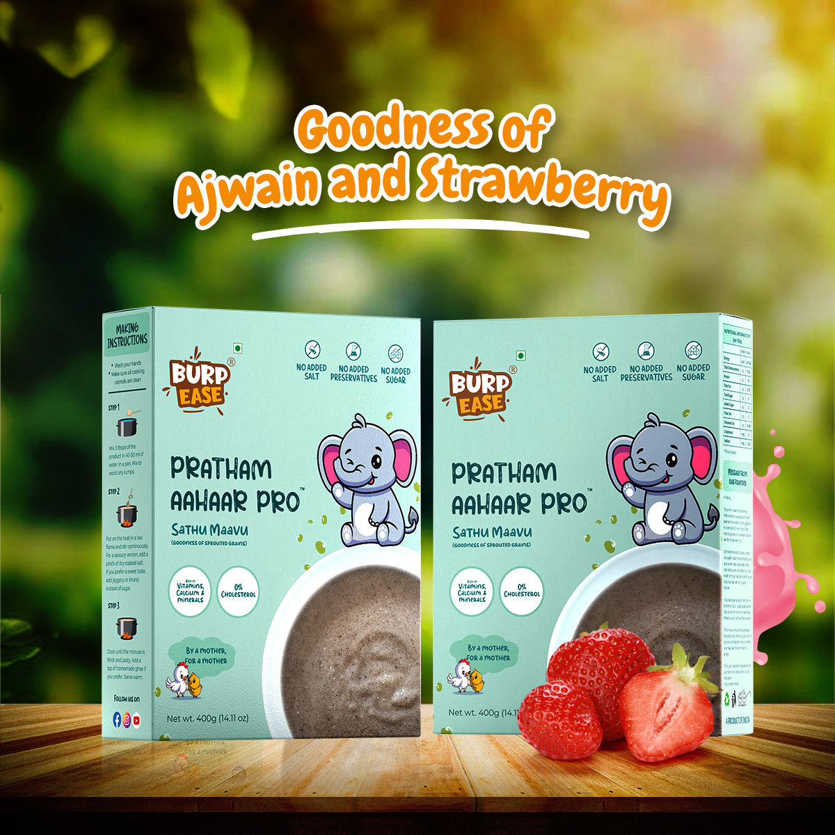 Goodness of ajwain and strawberry