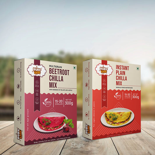 Beetroot & Plain Chilla Mix Combo (300gms + 400gms)