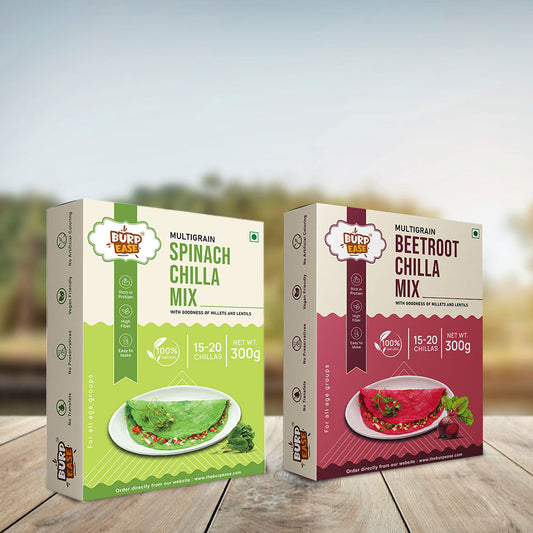 Spinach & Beetroot Instant Chilla Mix Combo