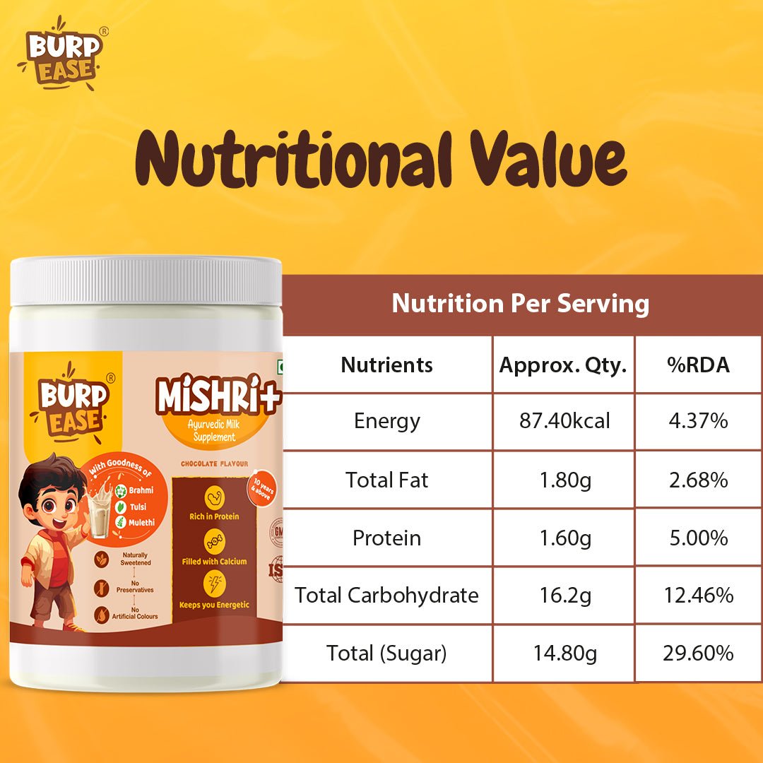 Ayurvedic Milk Mix (400 gm) - The Burpease