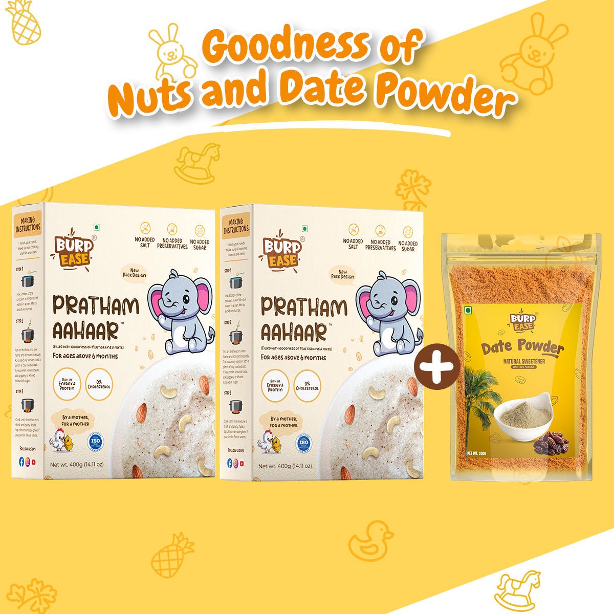 Pratham Aahaar Combo Pack (400gms + 400gms) - The Burpease