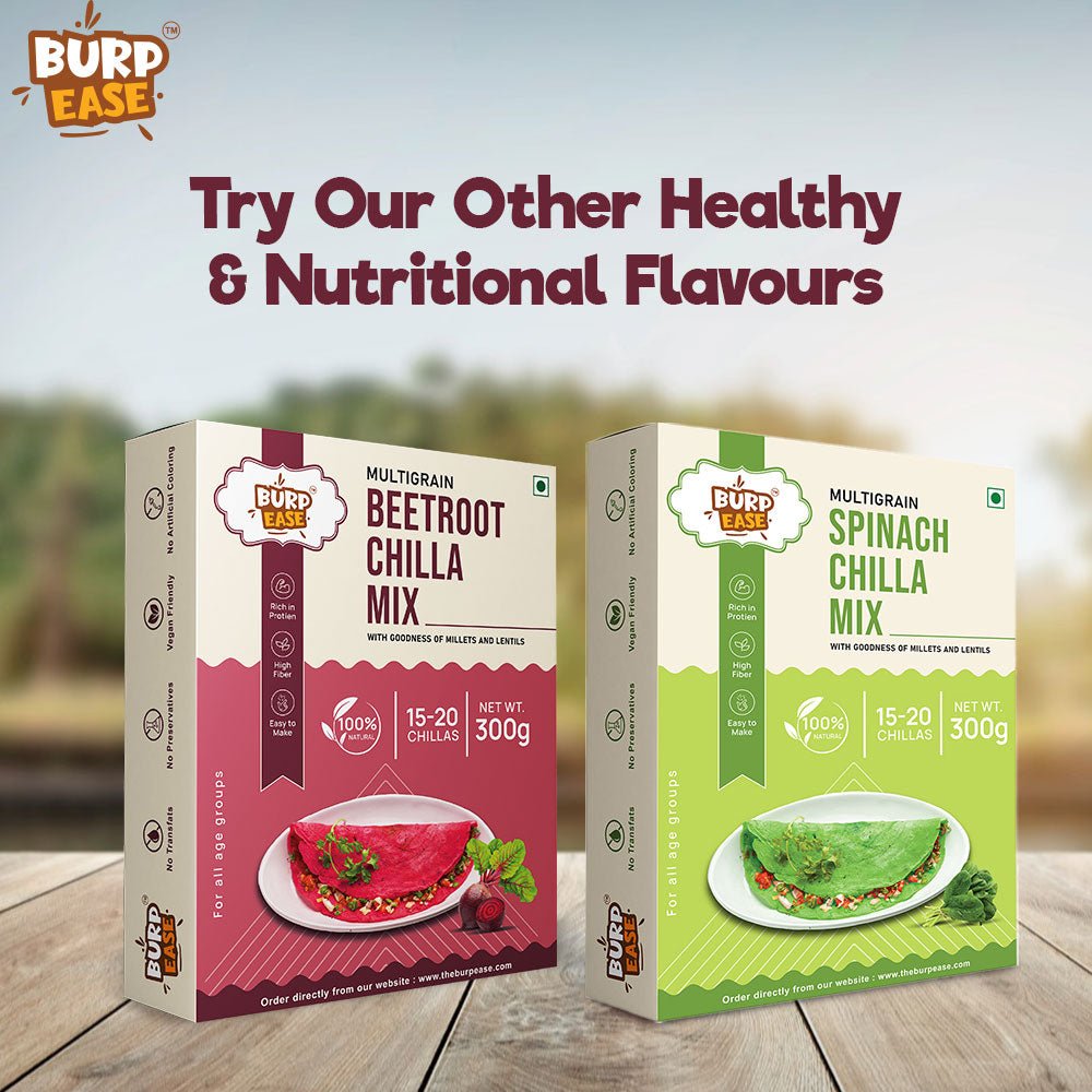 Multi Grain Plain Chilla Mix - 300 Gm - The Burpease