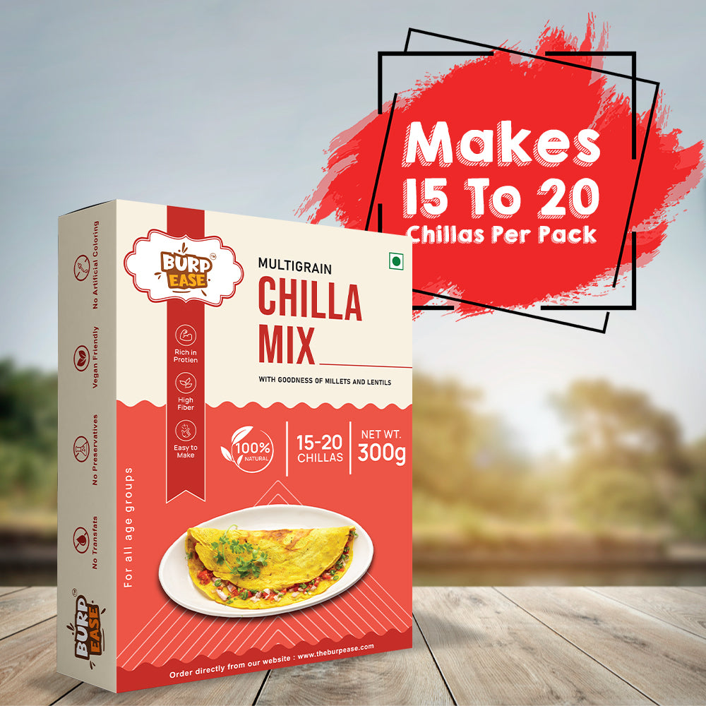 Combo Of 2 Plain Chilla Mix and Get 1 Plain Chilla Mix Free- 300gm+300gm+300gm