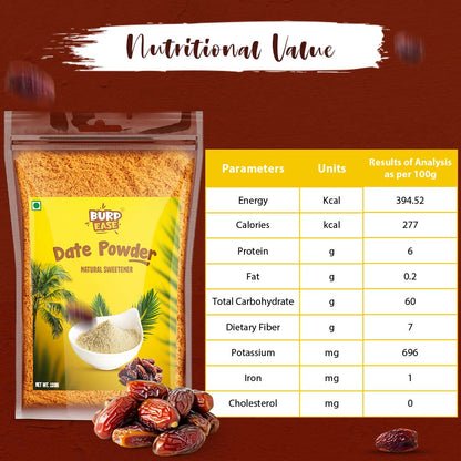 Date Powder - Natural Sweetener - The Burpease
