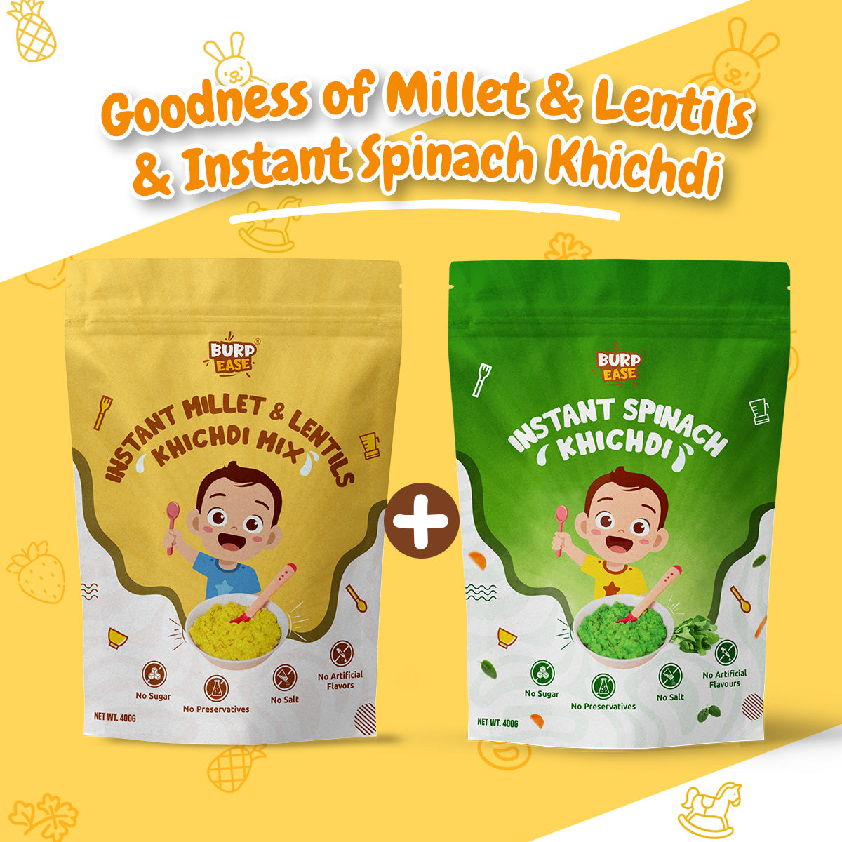 Instant spinach khichdi for babies