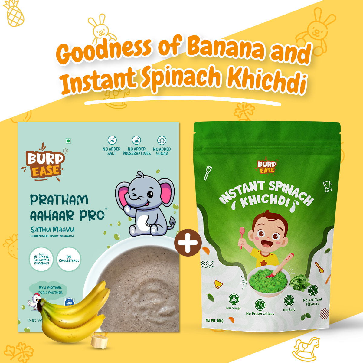 Banana and spinach khichdi