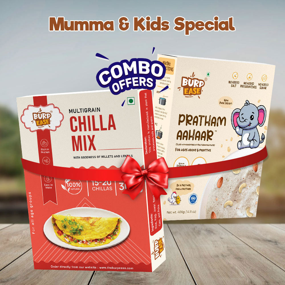 Mumma Kid Healthy Duo -  Pratham Aahar &  Flavour chilla -400gm + 300gm