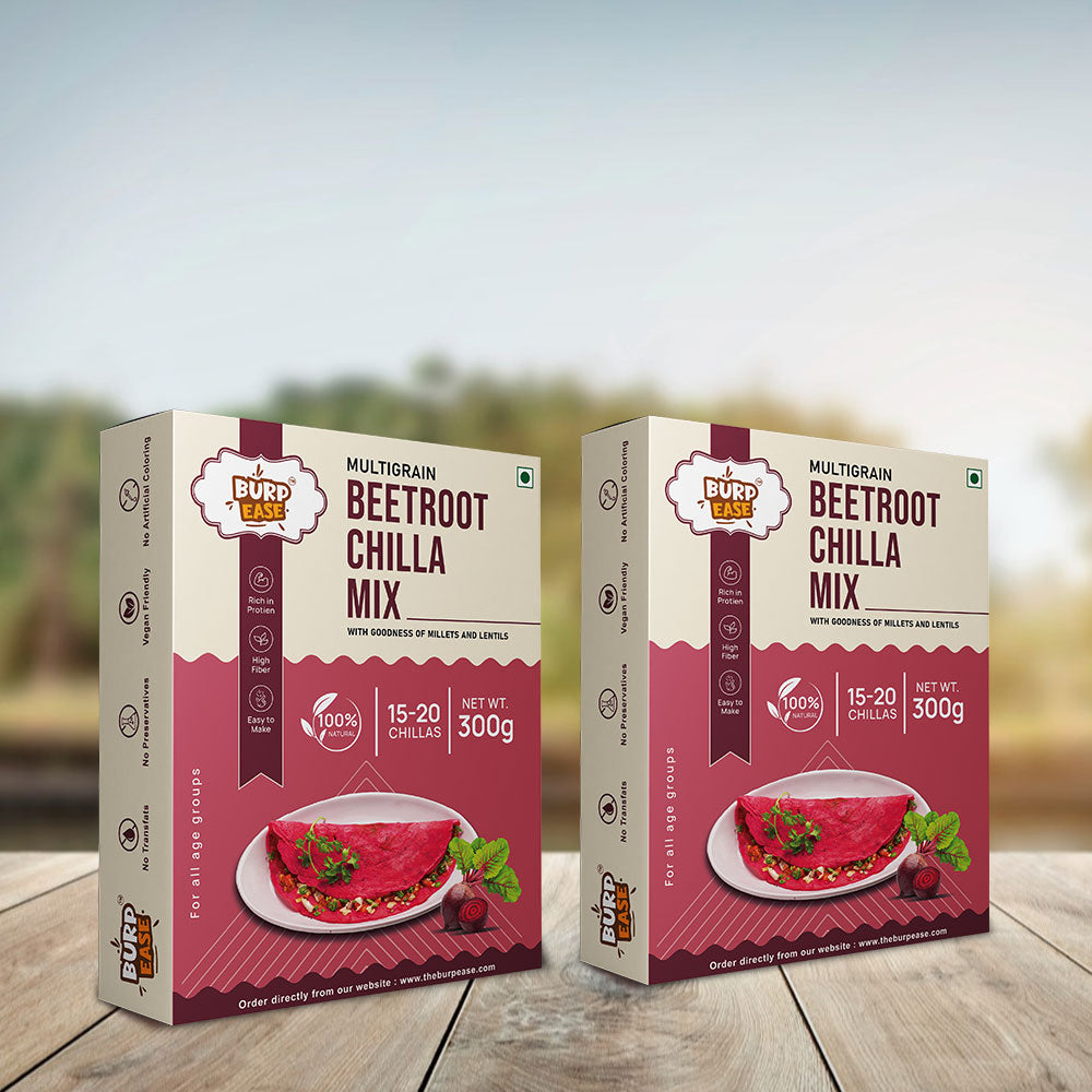 Combo Of 2 Beetroot Instant Chilla Mix - 300gm+300gm