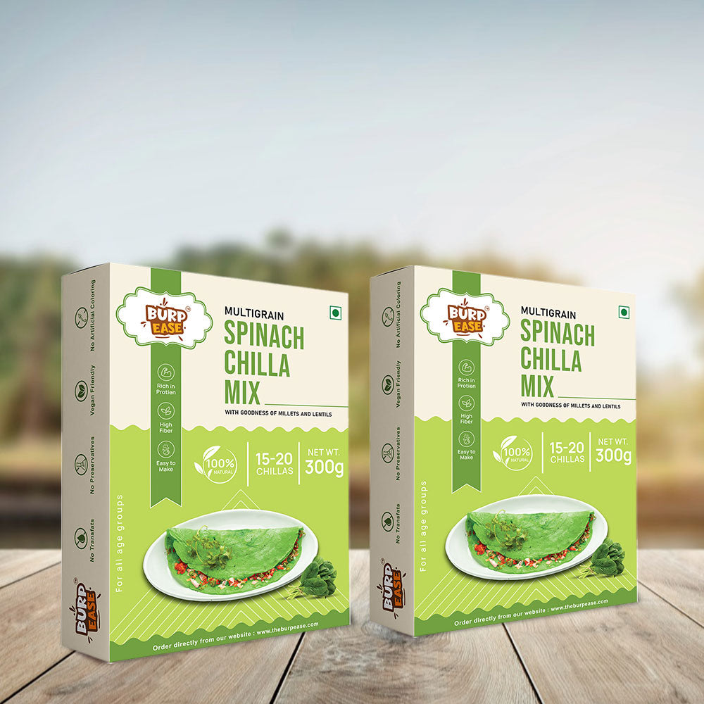 Combo Of 2 Spinach Instant Chilla Mix - 300gm+300gm