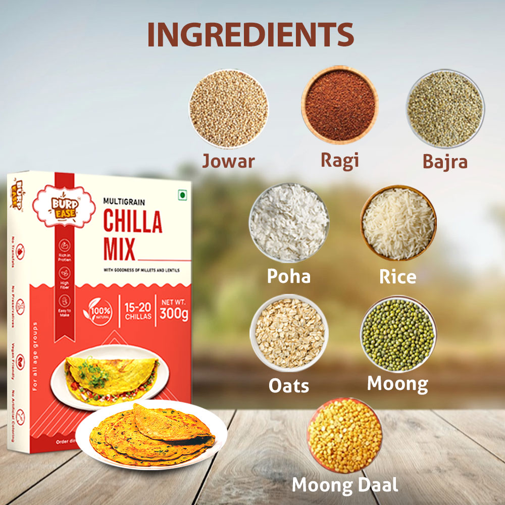 Combo Of Spinach Chilla Mix and Plain Chilla Mix -300gm +300gm