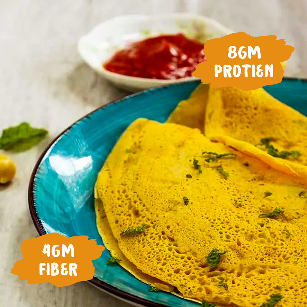 Combo Of 2 Plain Chilla Mix and Get 1 Plain Chilla Mix Free- 300gm+300gm+300gm