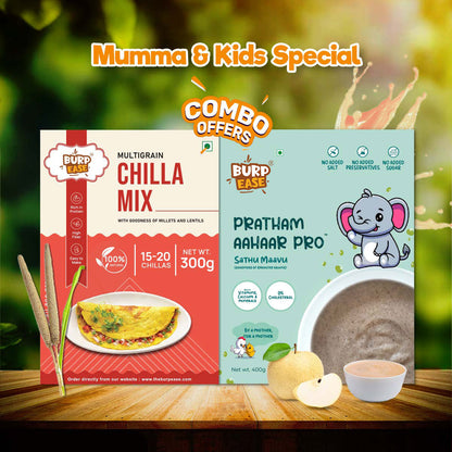 Plain Chilla Mix & Pratham Aahar Pro Flavours (300gms + 400gms)