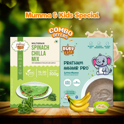 Spinach Chilla Mix & Pratham Aahaar Pro Flavours (300gms + 400gms)