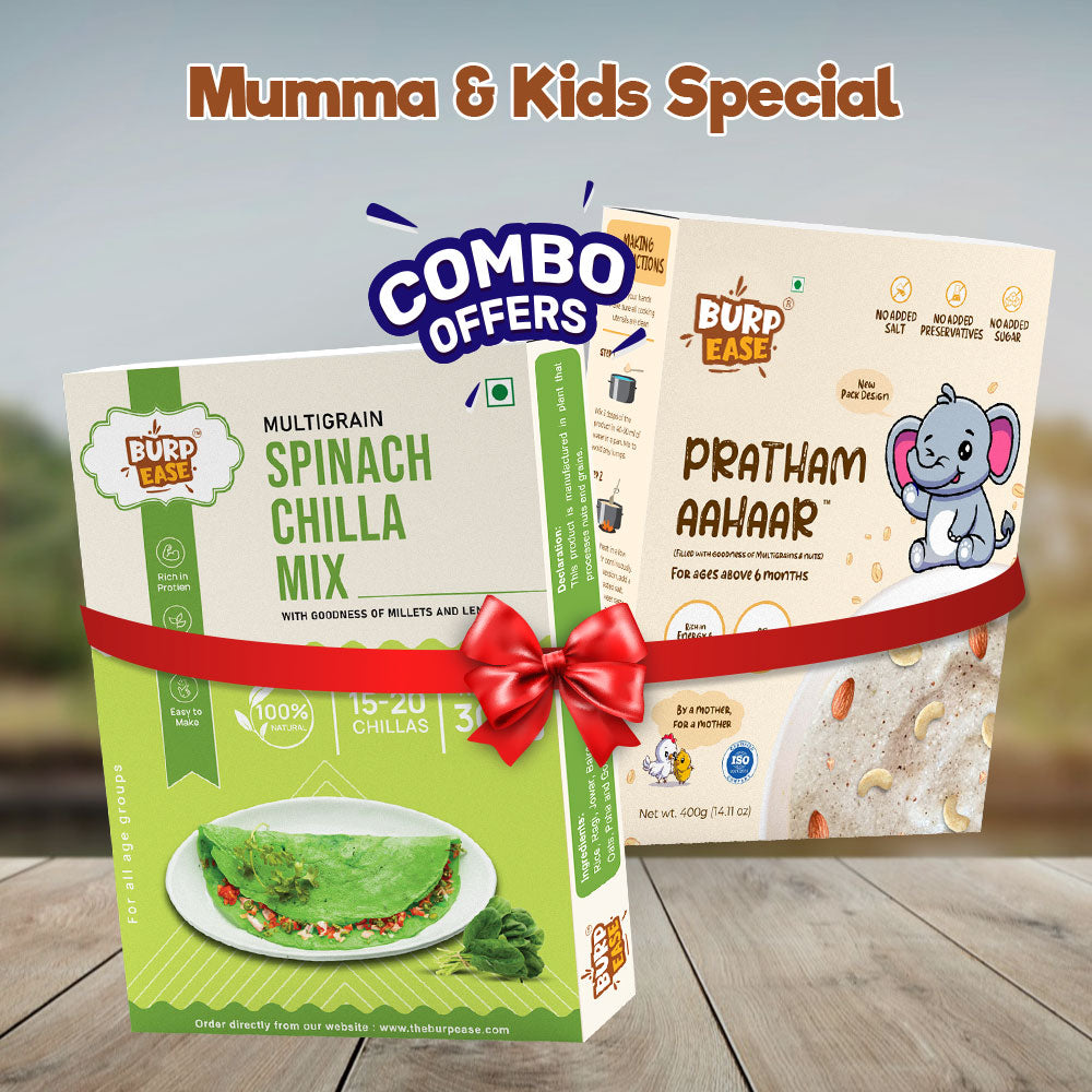 Mumma Kid Healthy Duo -  Pratham Aahar &  Flavour chilla -400gm + 300gm