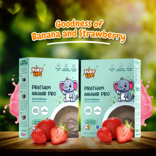 Combo Of Pratham Aahaar Pro -Strawberry Flavours & Other Flavour's